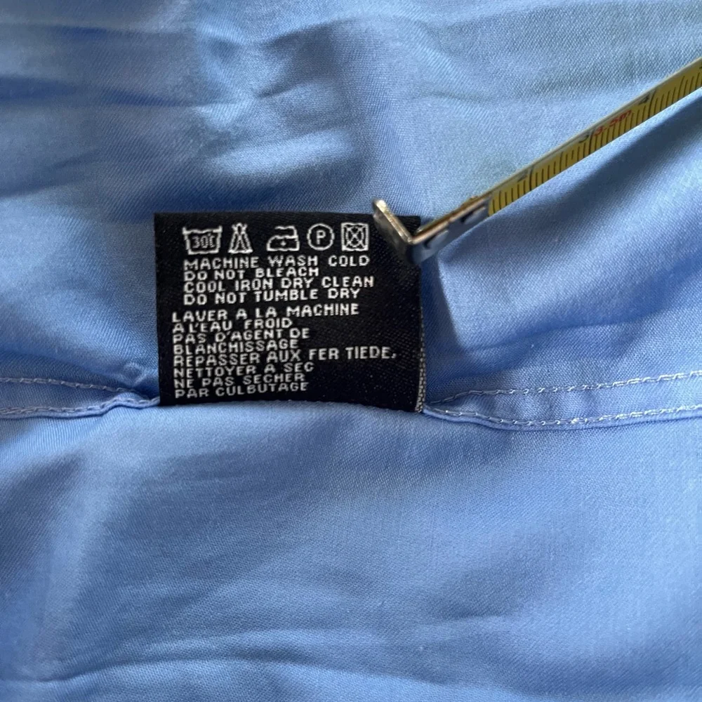 Le Vinas Blue Long Sleeve Dress Shirt Contemporary Fit 17-17.5 - Picture 10 of 11